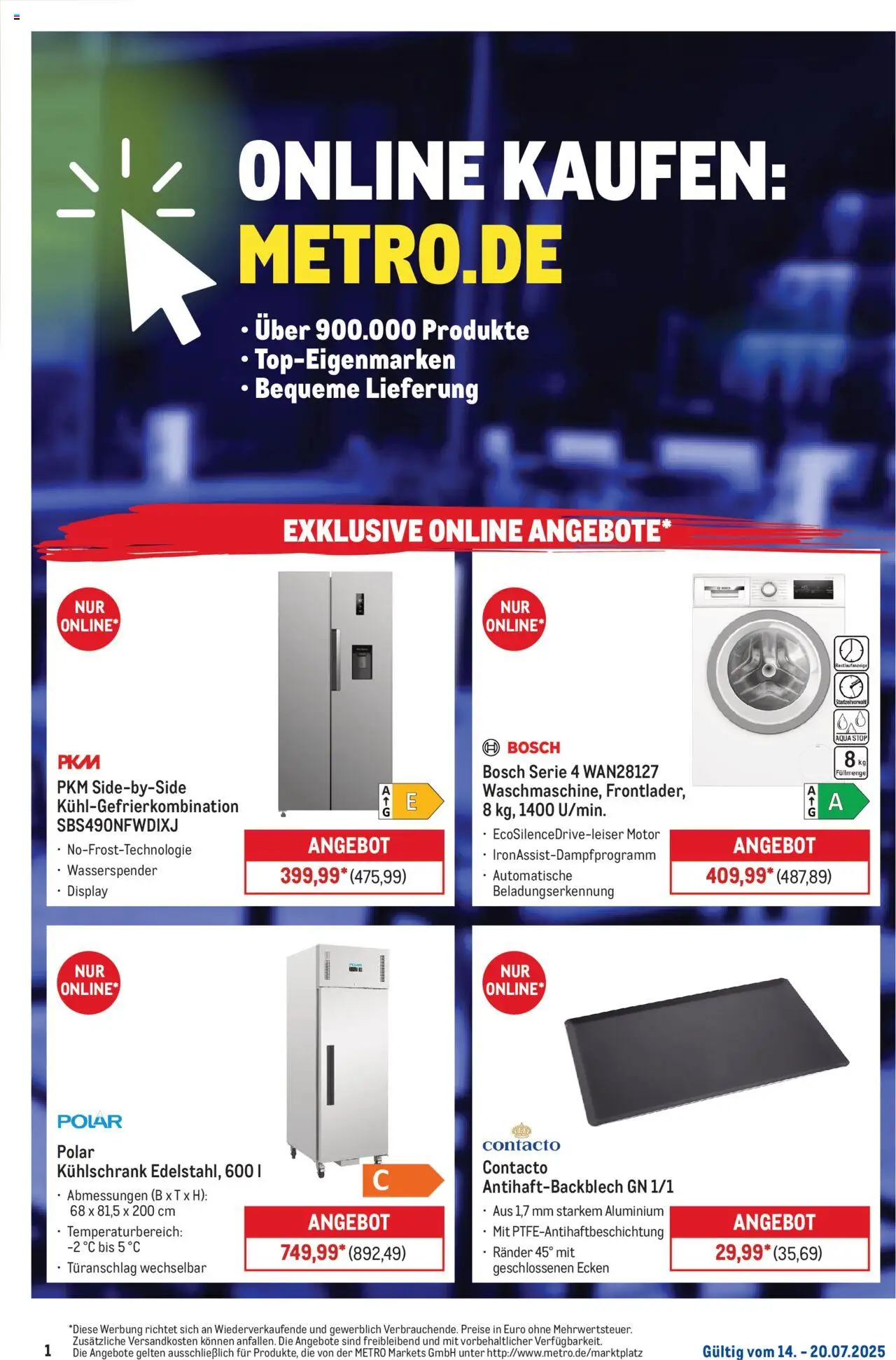 Metro Online: Wochen-Angebote - Seite 1 - gültig ab 14.07.2025
