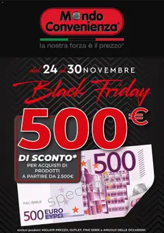 Anteprima Mondo Convenienza - Black Friday valida dal 24/11/2025