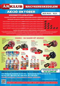 Előnézet ÁRKLUB Akciós újság érvényes 2025.10.01.-tól
