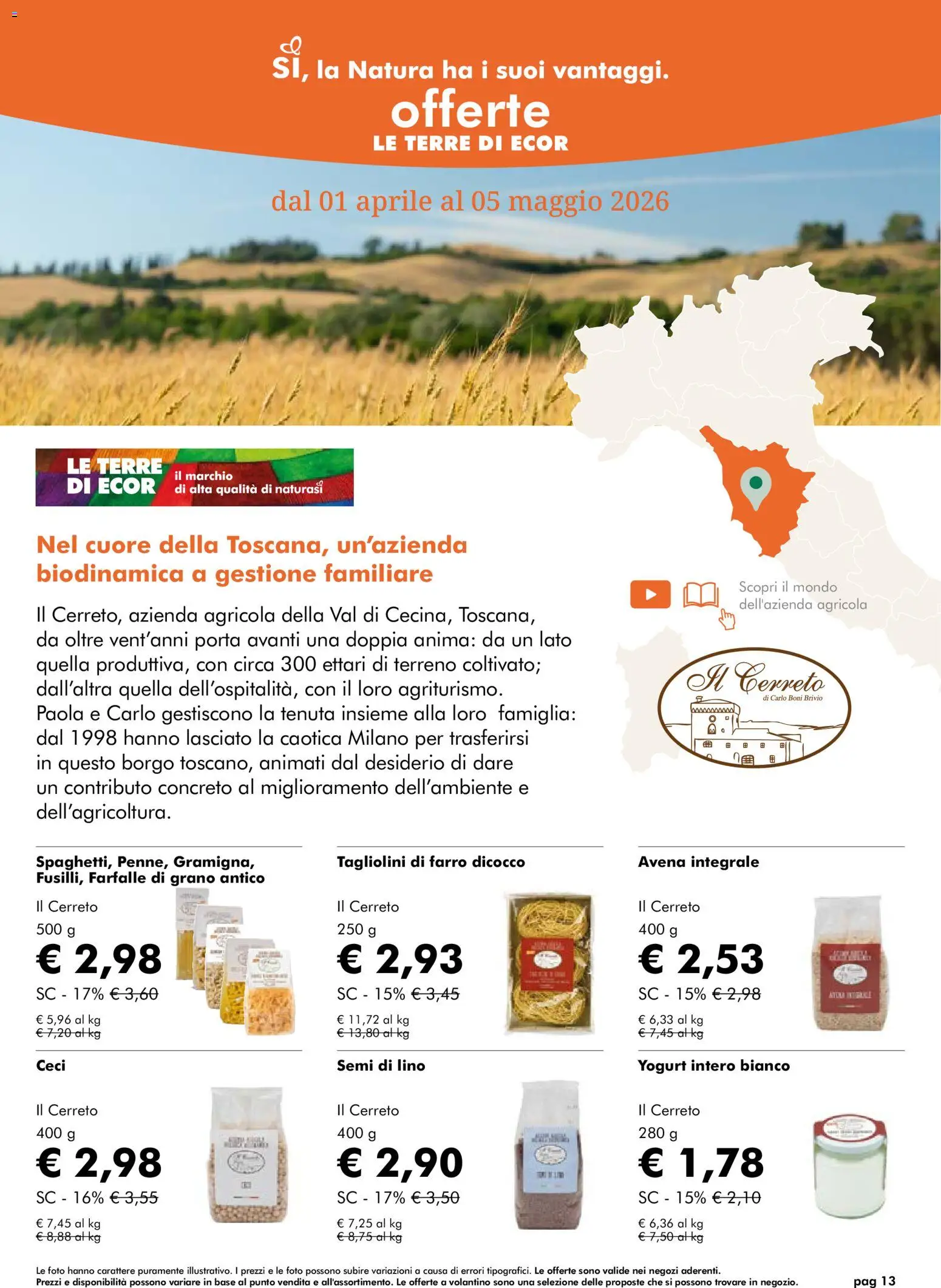 Natura Sì volantino - pagina 13 - valido dal 01/04/2026