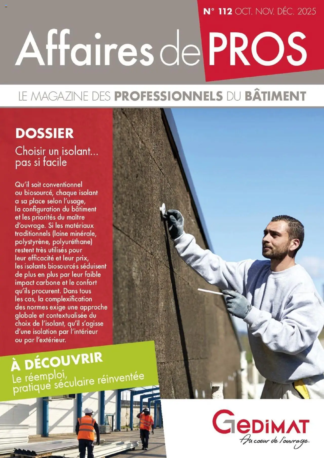 Gedimat - Affaires De Pros Gedimat n°112 - page 1 - valable à partir du 01/10/2025