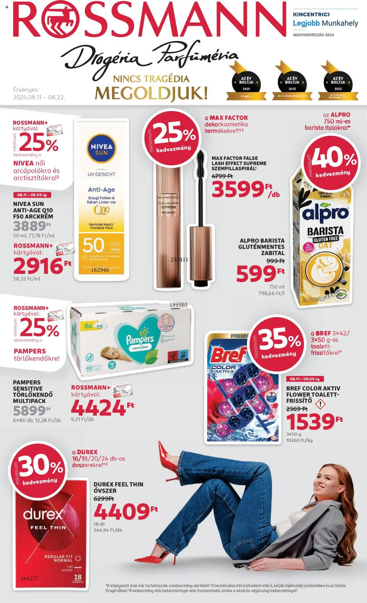 Rossmann Akciós újság - 1oldal - érvényes 2025.08.11.-tól