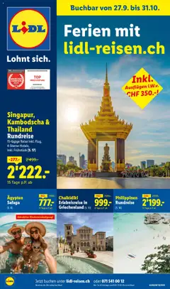 Vorschau Lidl Aktionen Reisen Oktober gültig ab 27.09.2025