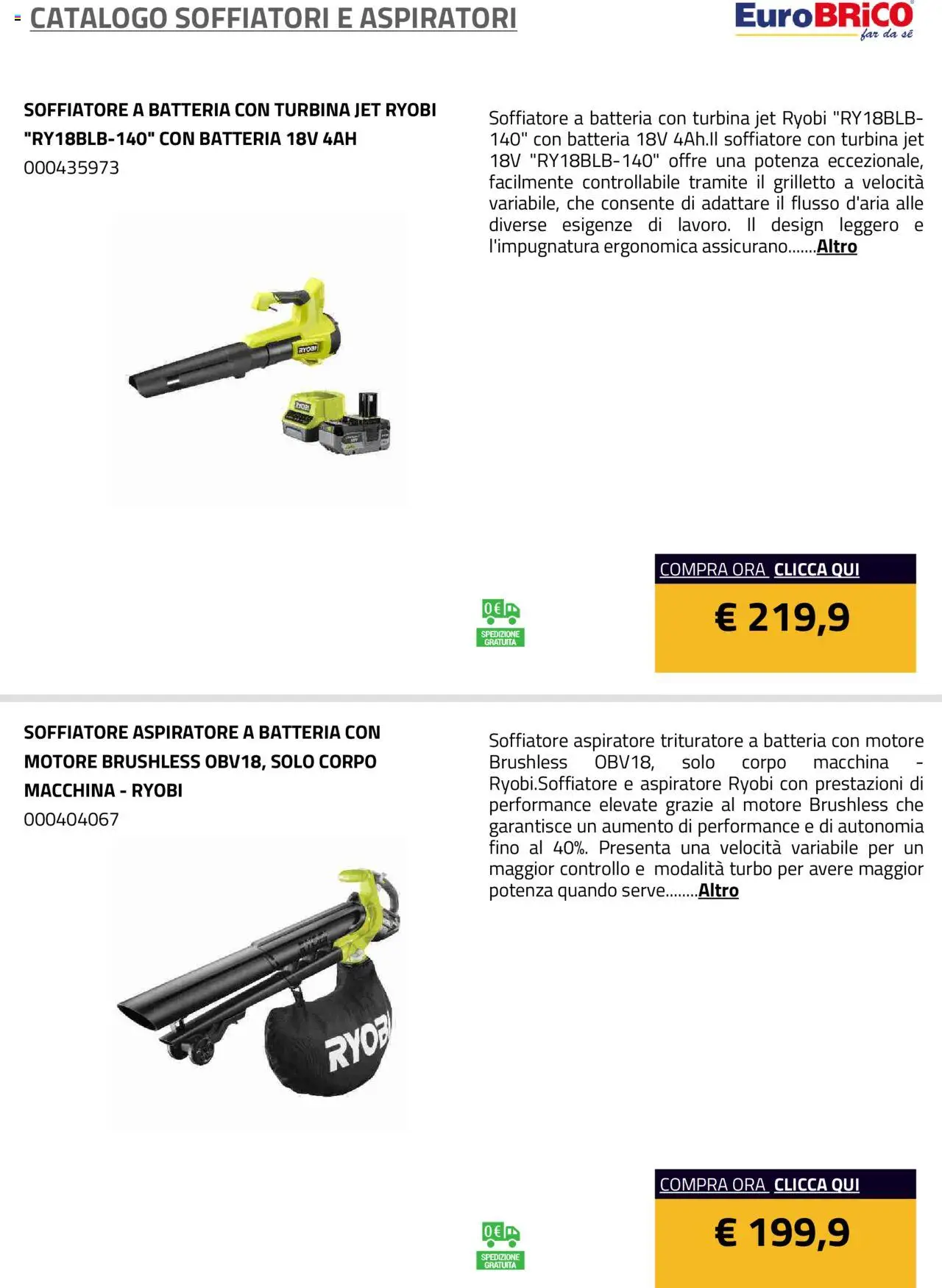 Eurobrico Soffiatori e Aspiratori catalogo - pagina 4 - valido dal 23/07/2025