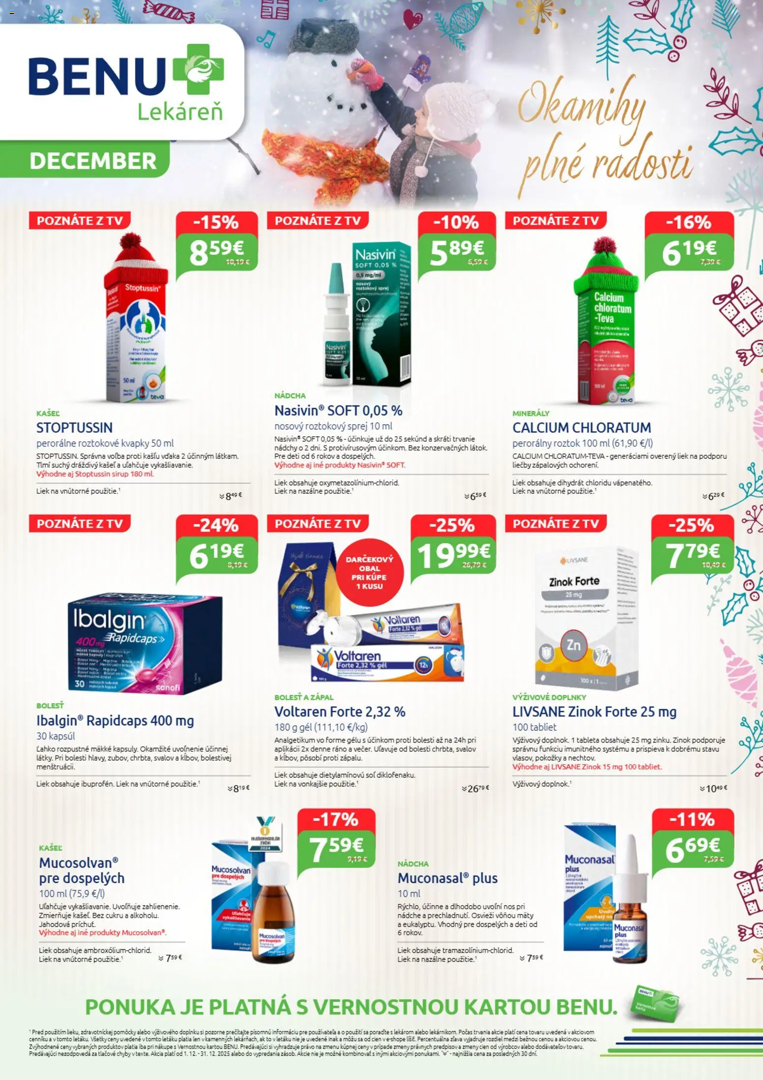 BENU Lekáreň leták - strana 1- platný od 01.12.2025