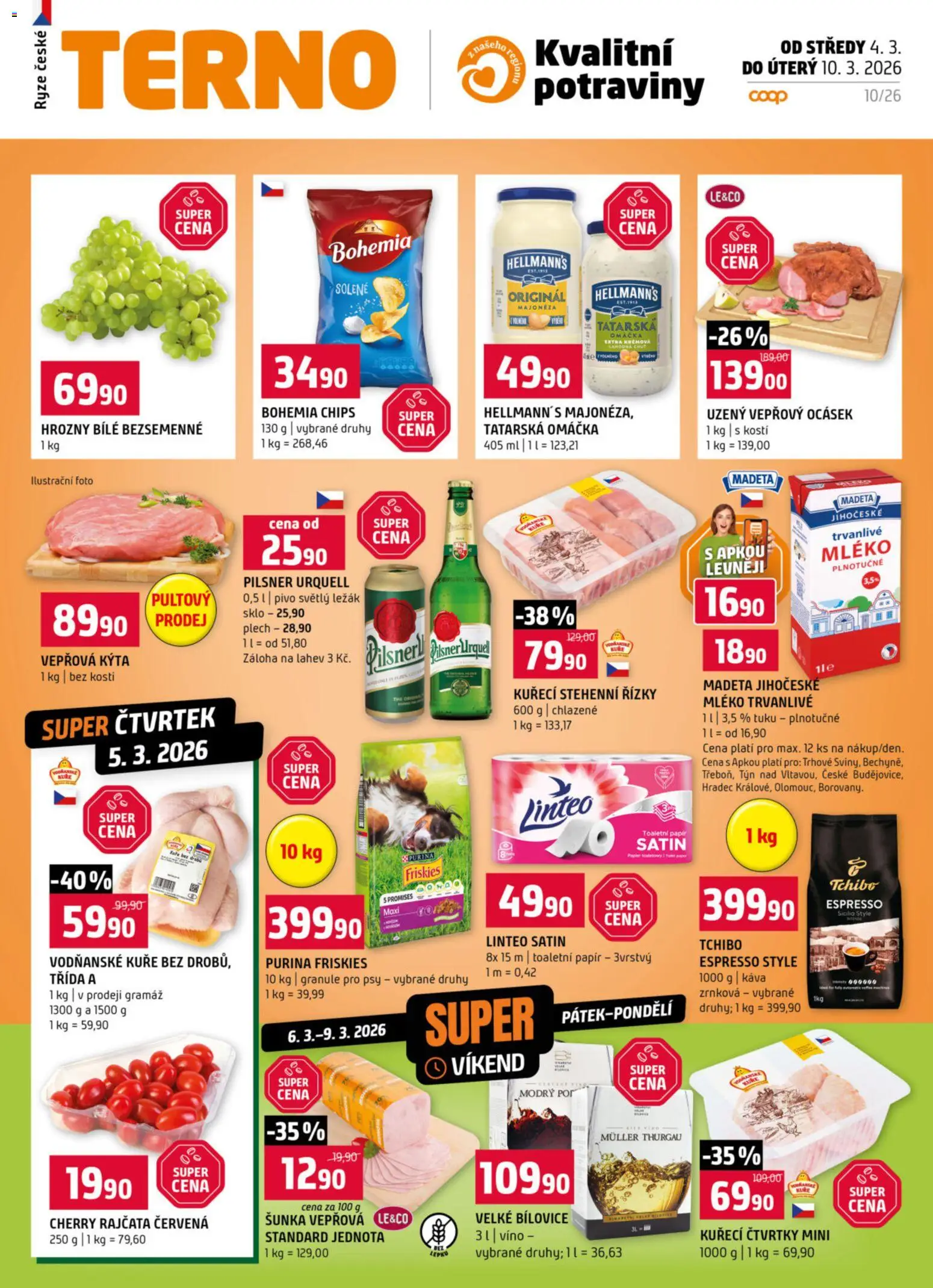 Terno leták - strana 1- platný od 04.03.2026
