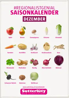 Vorschau Sutterlüty Saisonkalender 12/25 gültig ab 01.12.2025