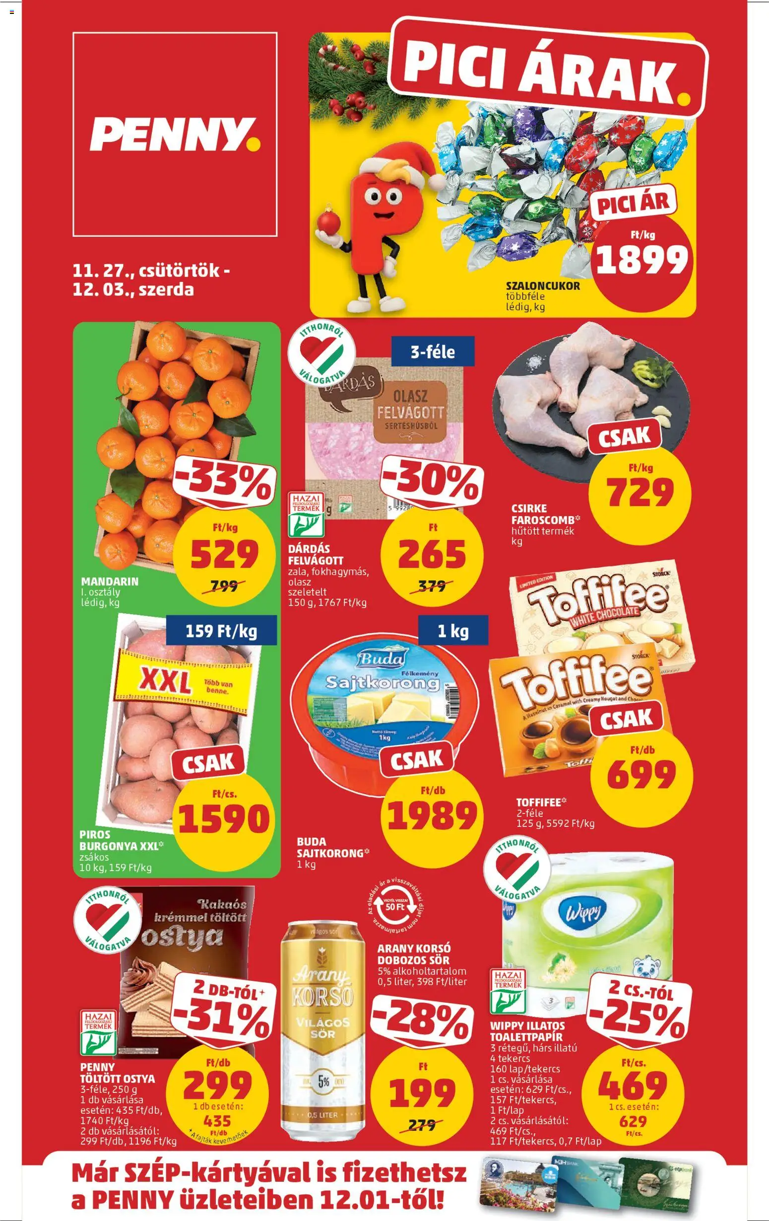 PENNY Akciós újság - 1oldal - érvényes 2025.11.27.-tól