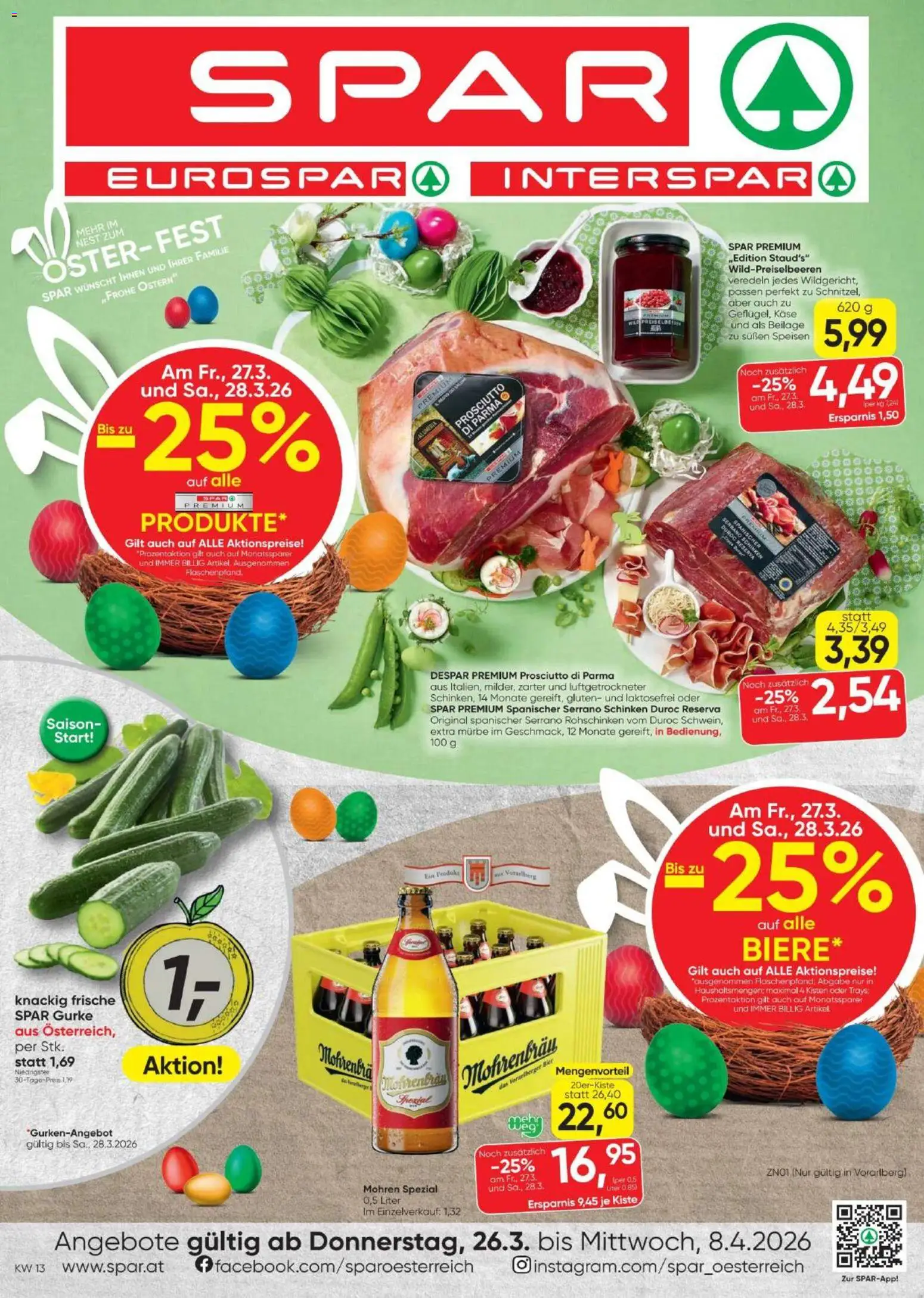 Spar - Flugblatt - Seite 1- gültig ab 26.03.2026