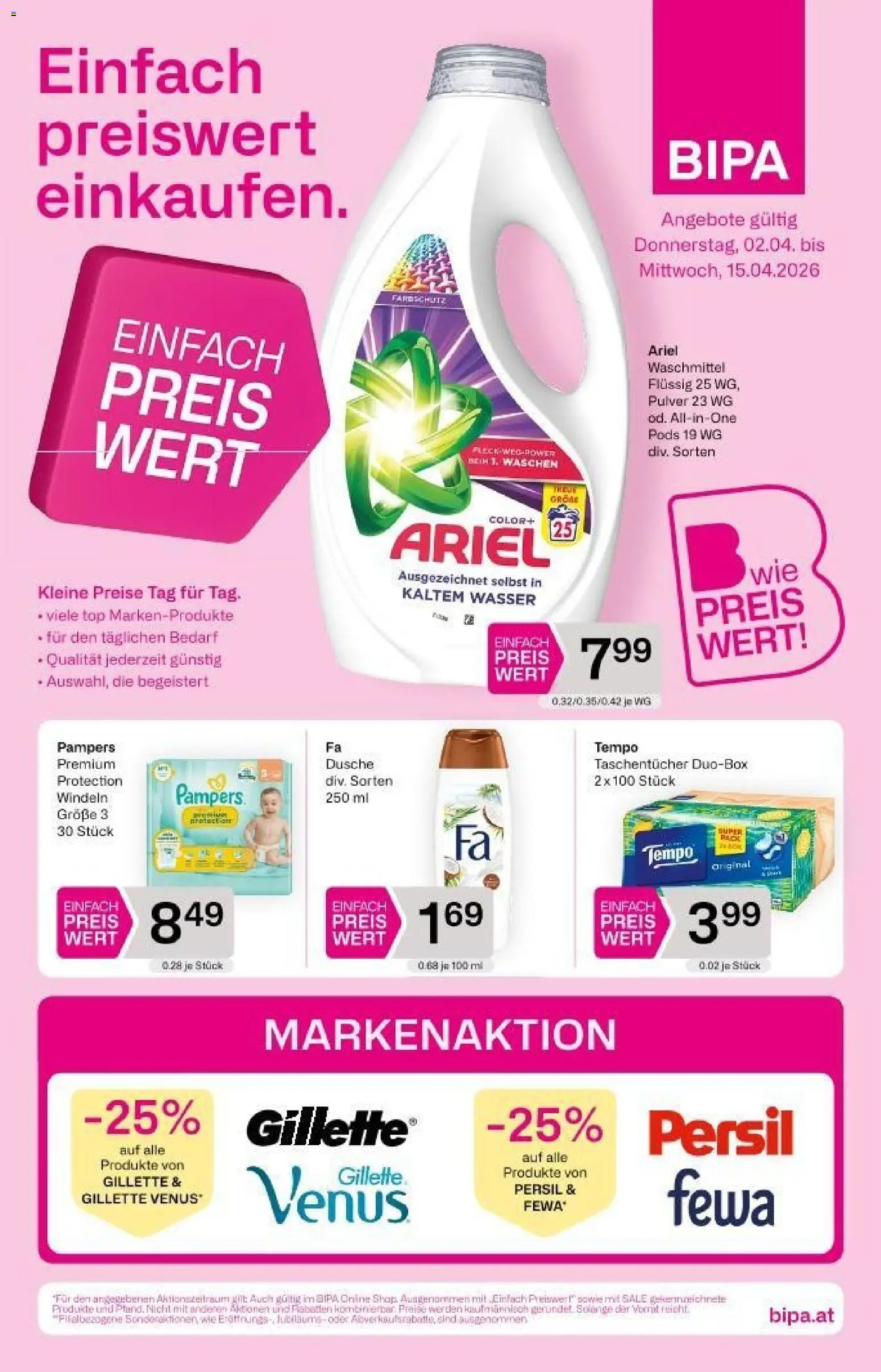 Bipa Flugblatt - Seite 1- gültig ab 02.04.2026