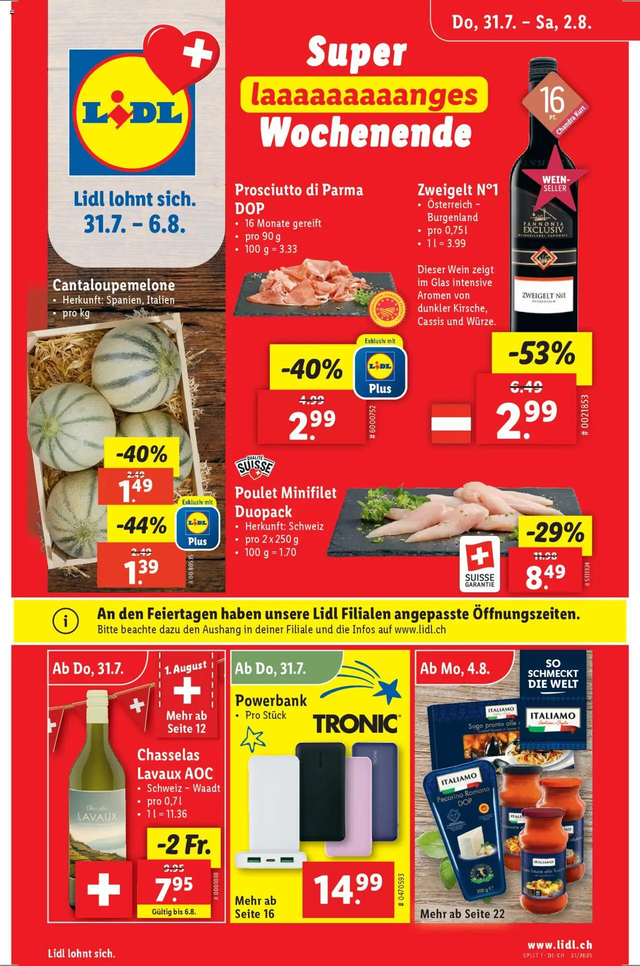 Lidl Aktionen - Seite 1- gültig ab 31.07.2025