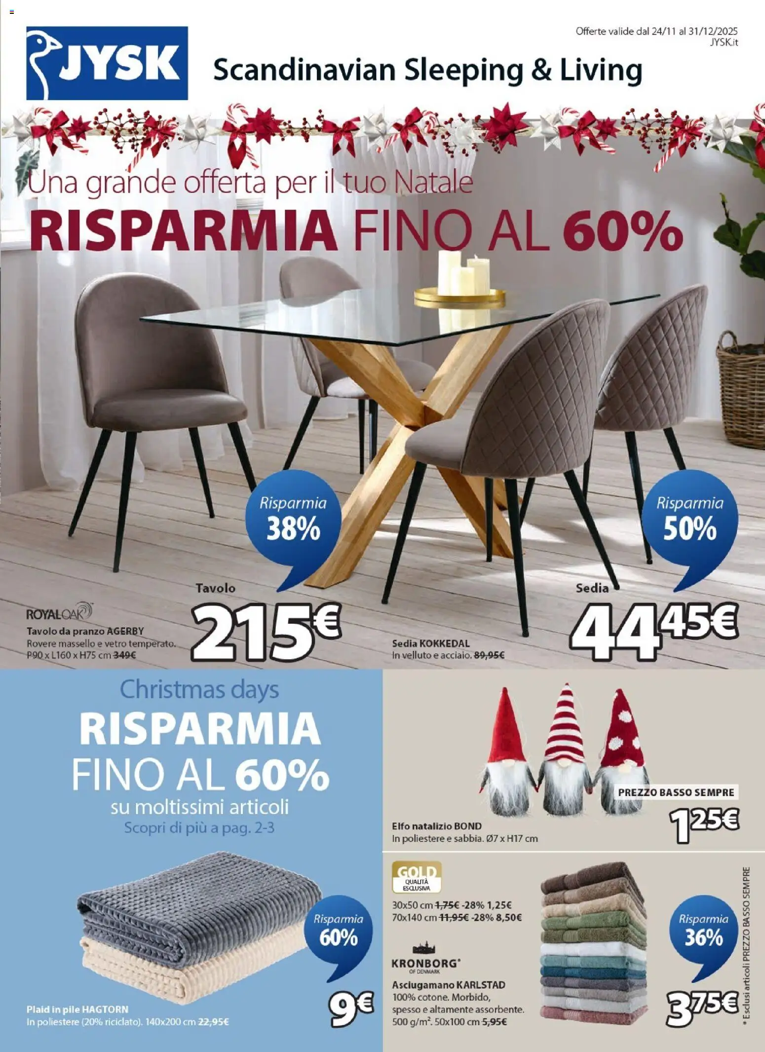 Volantino JYSK	 - pagina 1 - valido dal 24/11/2025