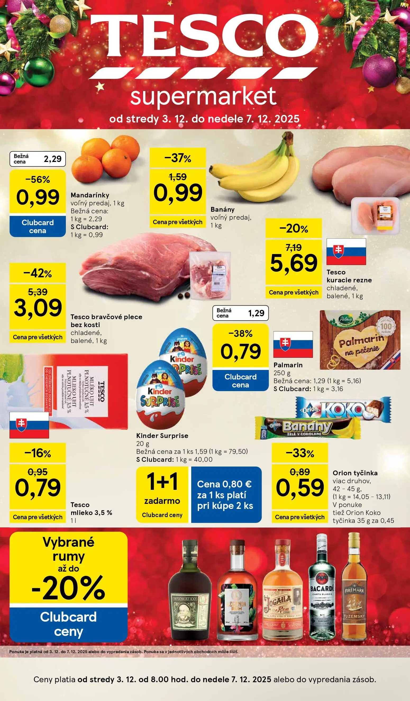 Tesco Supermarket - leták - strana 1- platný od 03.12.2025