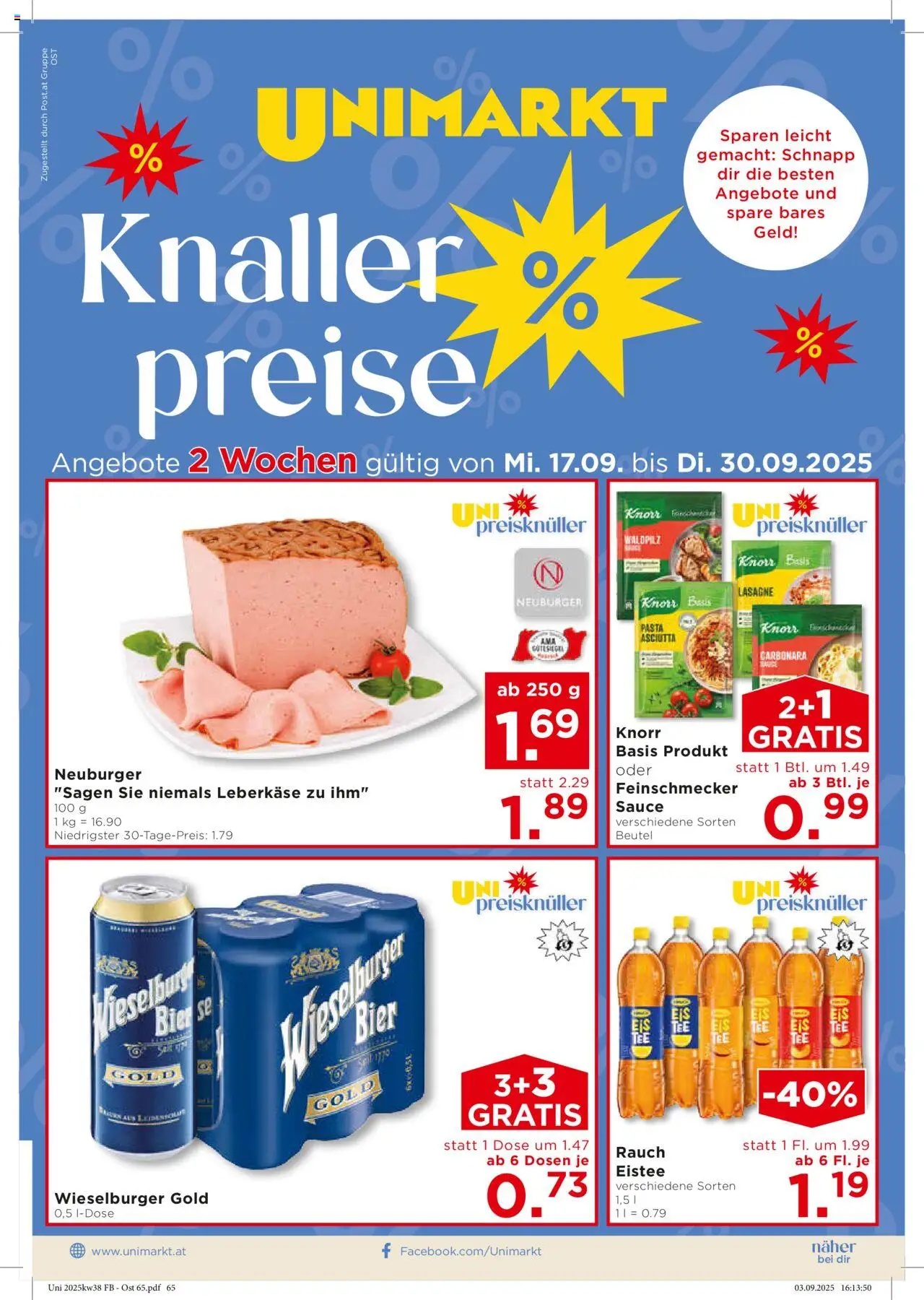 Unimarkt Ost - Seite 1- gültig ab 17.09.2025