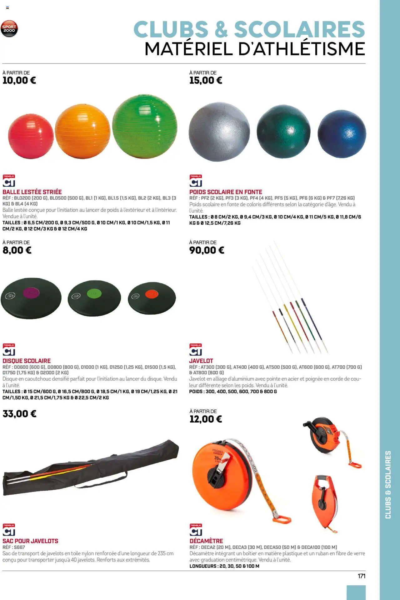 Sport 2000 brochure - page 171 - valable à partir du 01/06/2025