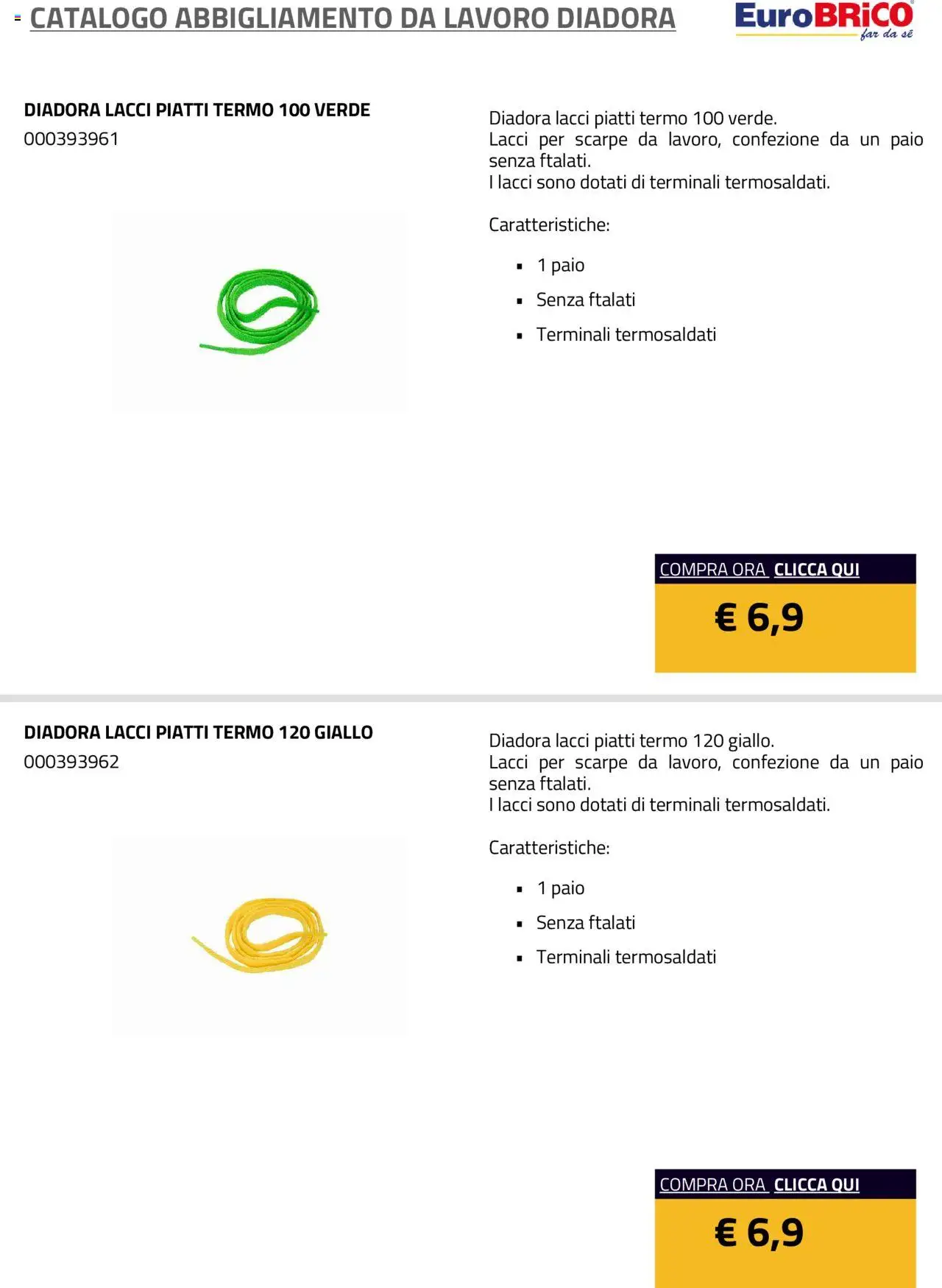 Eurobrico Abbigliamento da Lavoro Diadora catalogo - pagina 4 - valido dal 23/07/2025