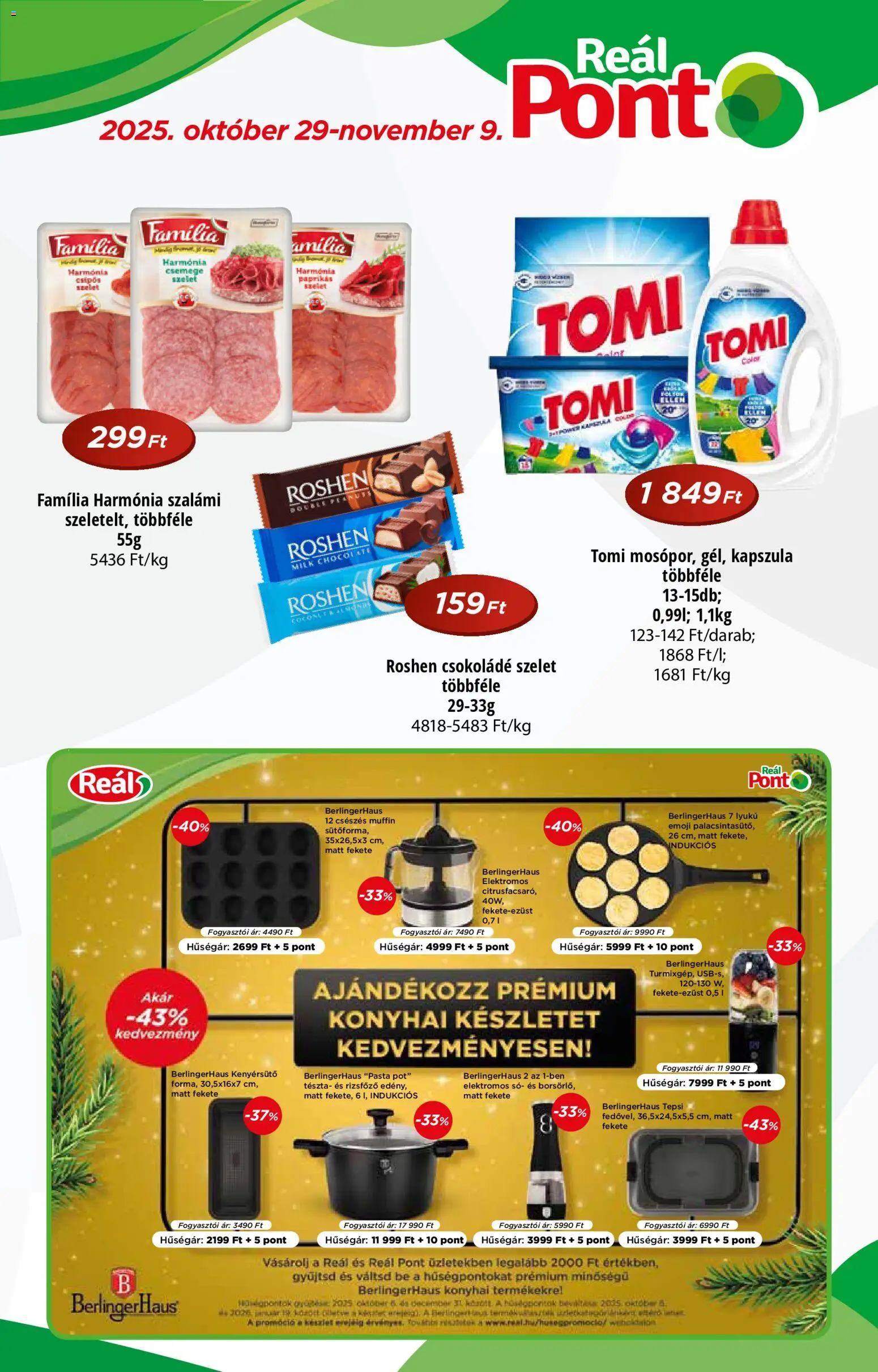 Reál - Akciós újság Pont - 1oldal - érvényes 2025.10.29.-tól