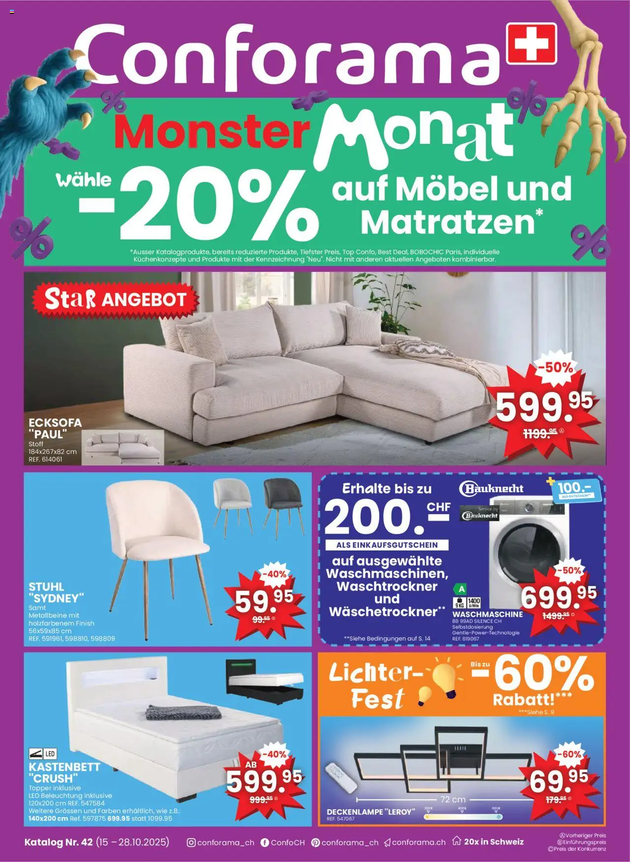 Conforama Aktionen - Seite 1- gültig ab 15.10.2025