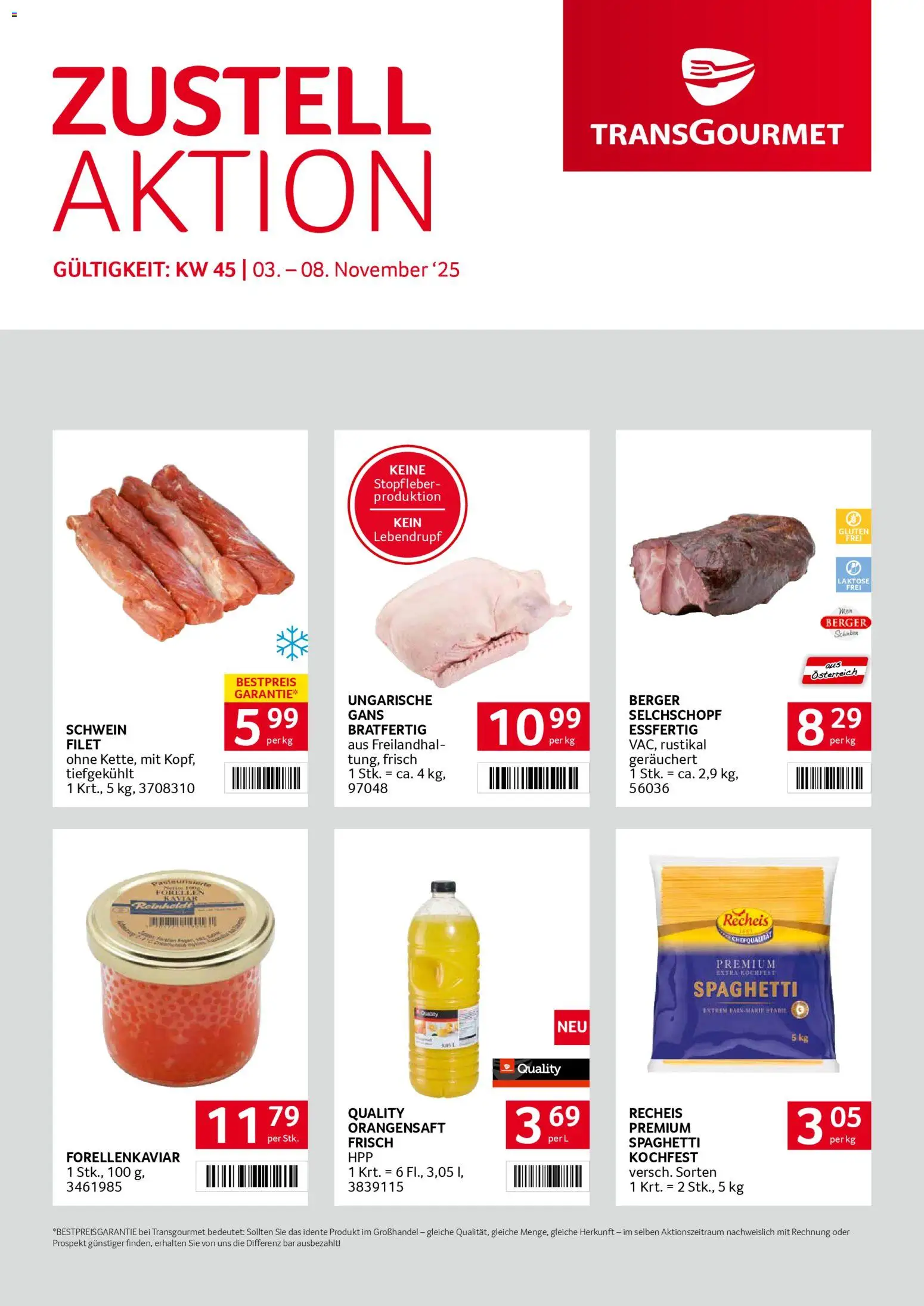 Transgourmet Zustellaktion - Seite 1- gültig ab 03.11.2025