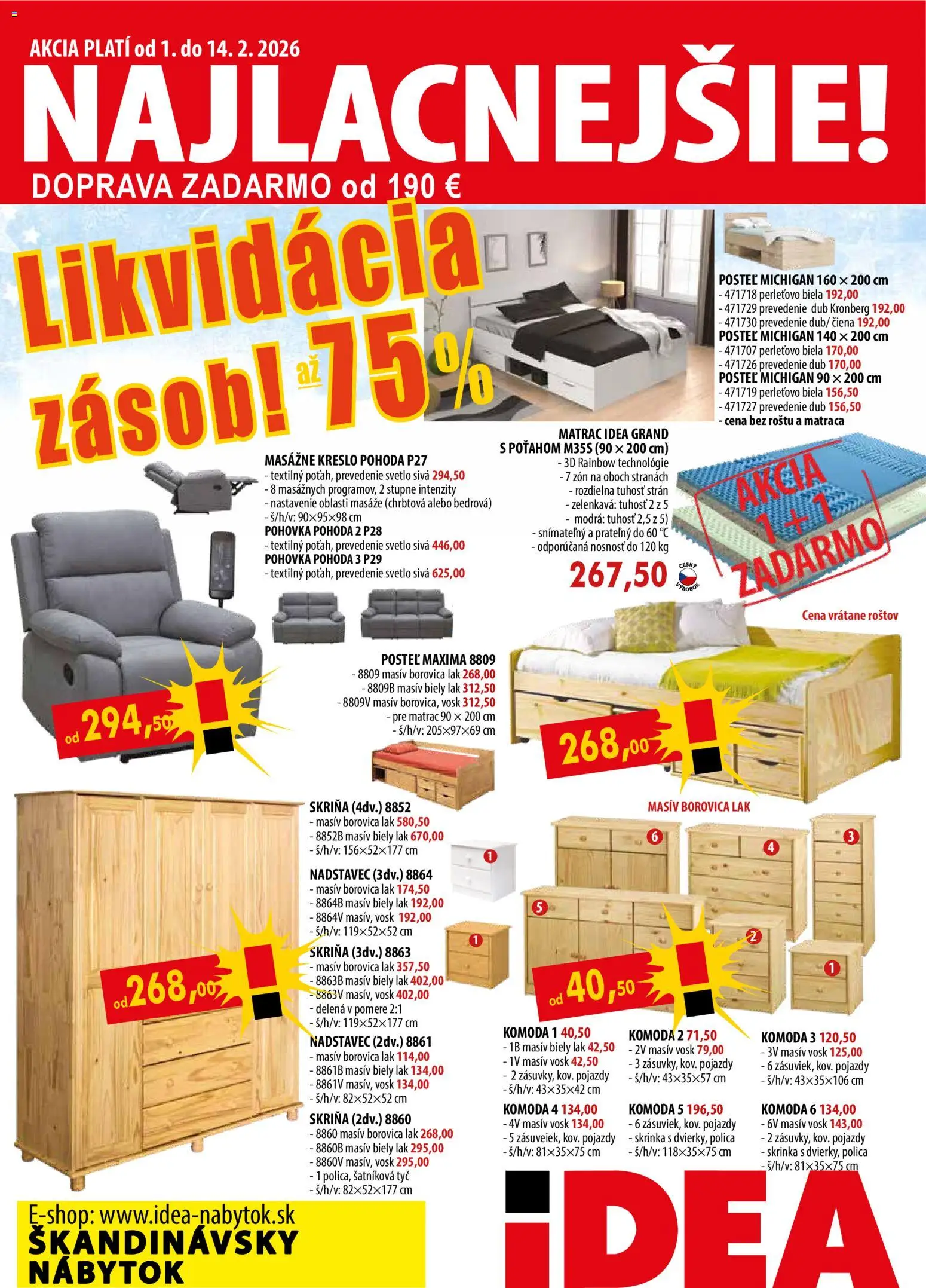 IDEA nábytok leták - strana 1- platný od 01.02.2026