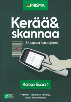 Esikatselu Prisma - Kerää ja skannaa voimassa alkaen 17/04/2025
