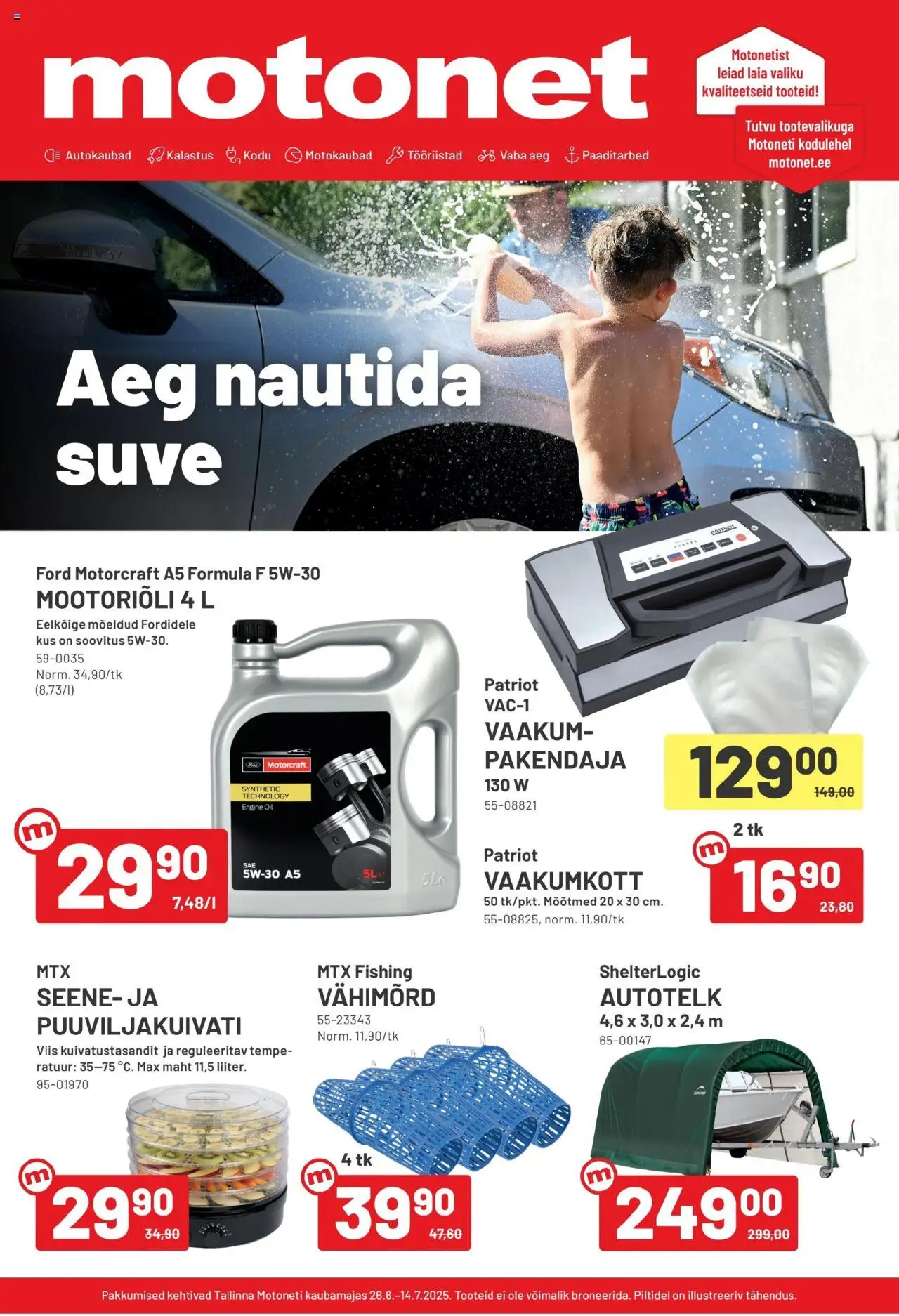 Motonet tarjoukset - sivu 1- voimassa alkaen 26/07/2025