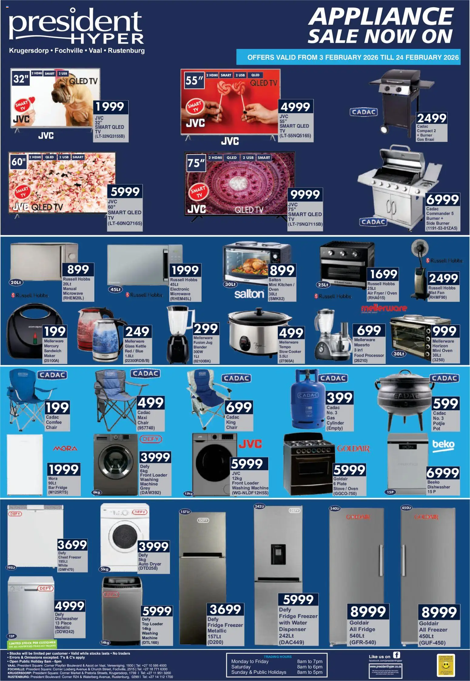 President Hyper - Appliance Sale  - page 1- valid from 03/02/2026