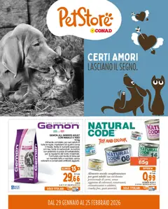 Anteprima Conad PetStore Nord Tirreno catalogo valida dal 29/01/2026