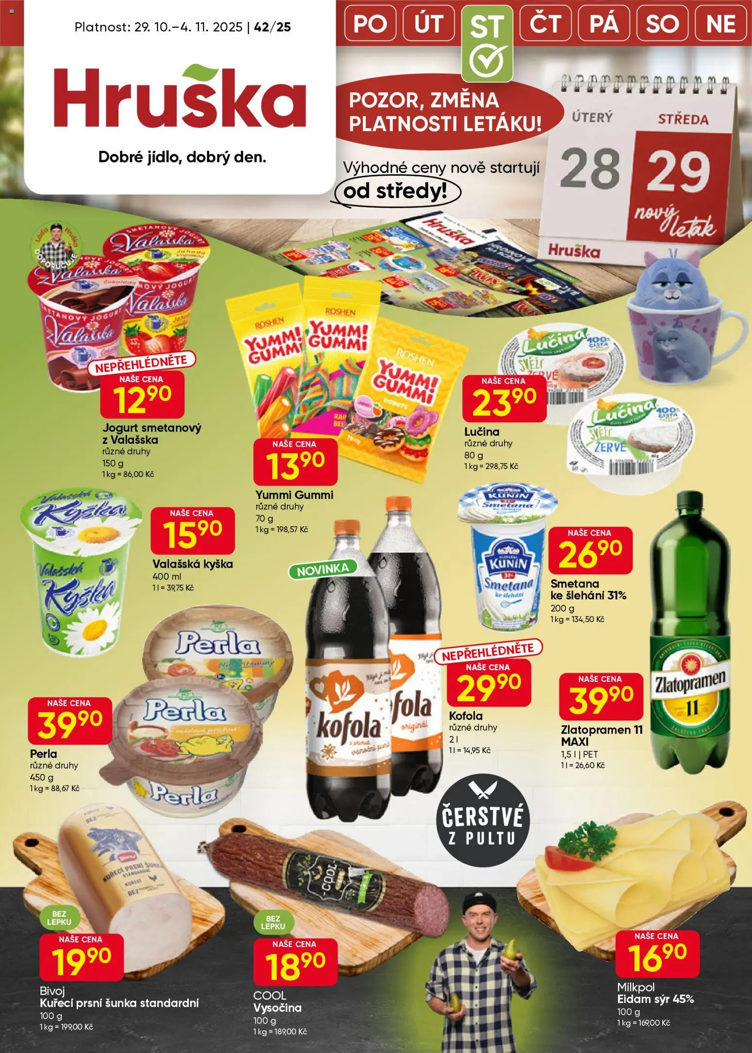 Hruška leták - strana 1- platný od 29.10.2025