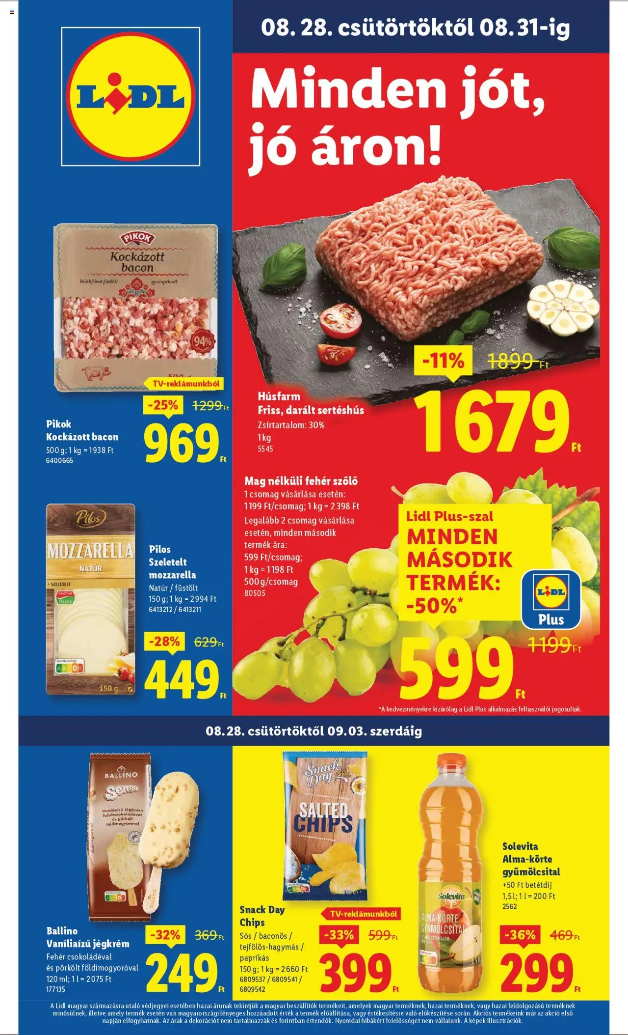 Lidl Akciós újság - 1oldal - érvényes 2025.08.28.-tól