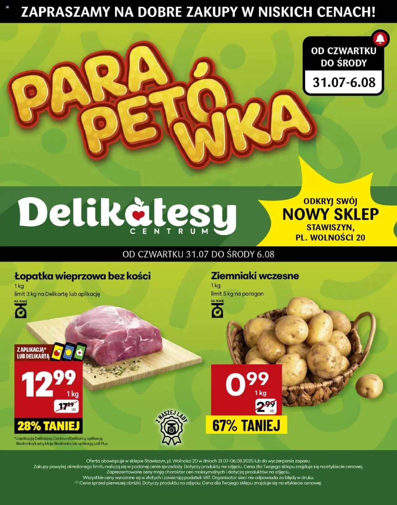 Delikatesy Centrum Gazetka - Stawiszyn Otwarcie - strona 1- ważny od 31.07.2025