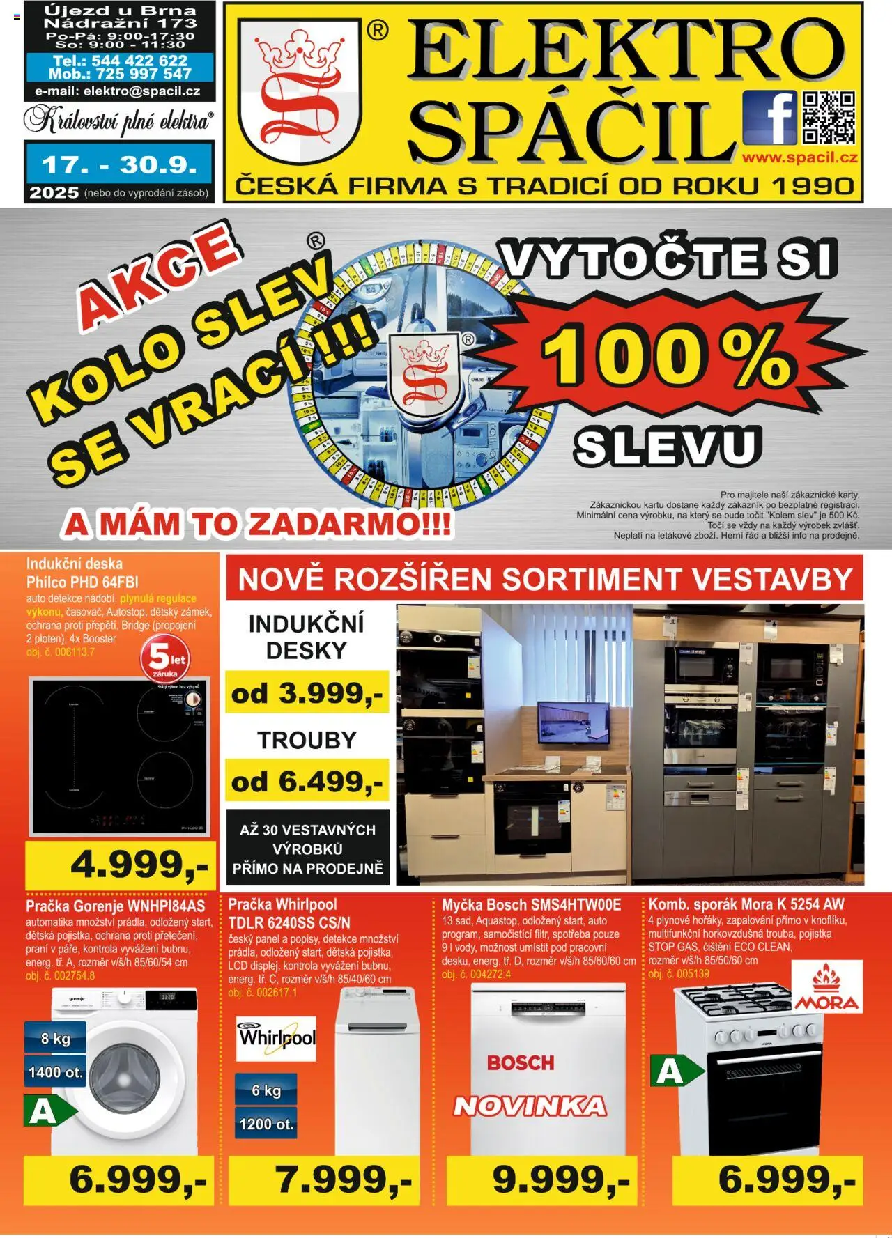 Elektro Spáčil leták - strana 1- platný od 17.09.2025