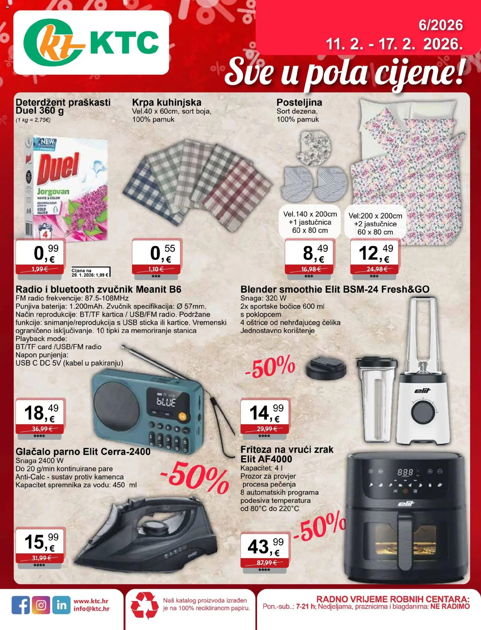 KTC - Katalog sve u pola cijene - stranica 1- važeći od 11.02.2026