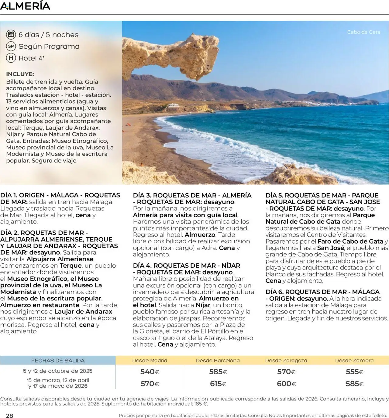 Viajes El Corte Inglés - Club de Vacaciones - Vacaciones Económicas Personalizado - Página de 28 - Válido desde 01/09/2025