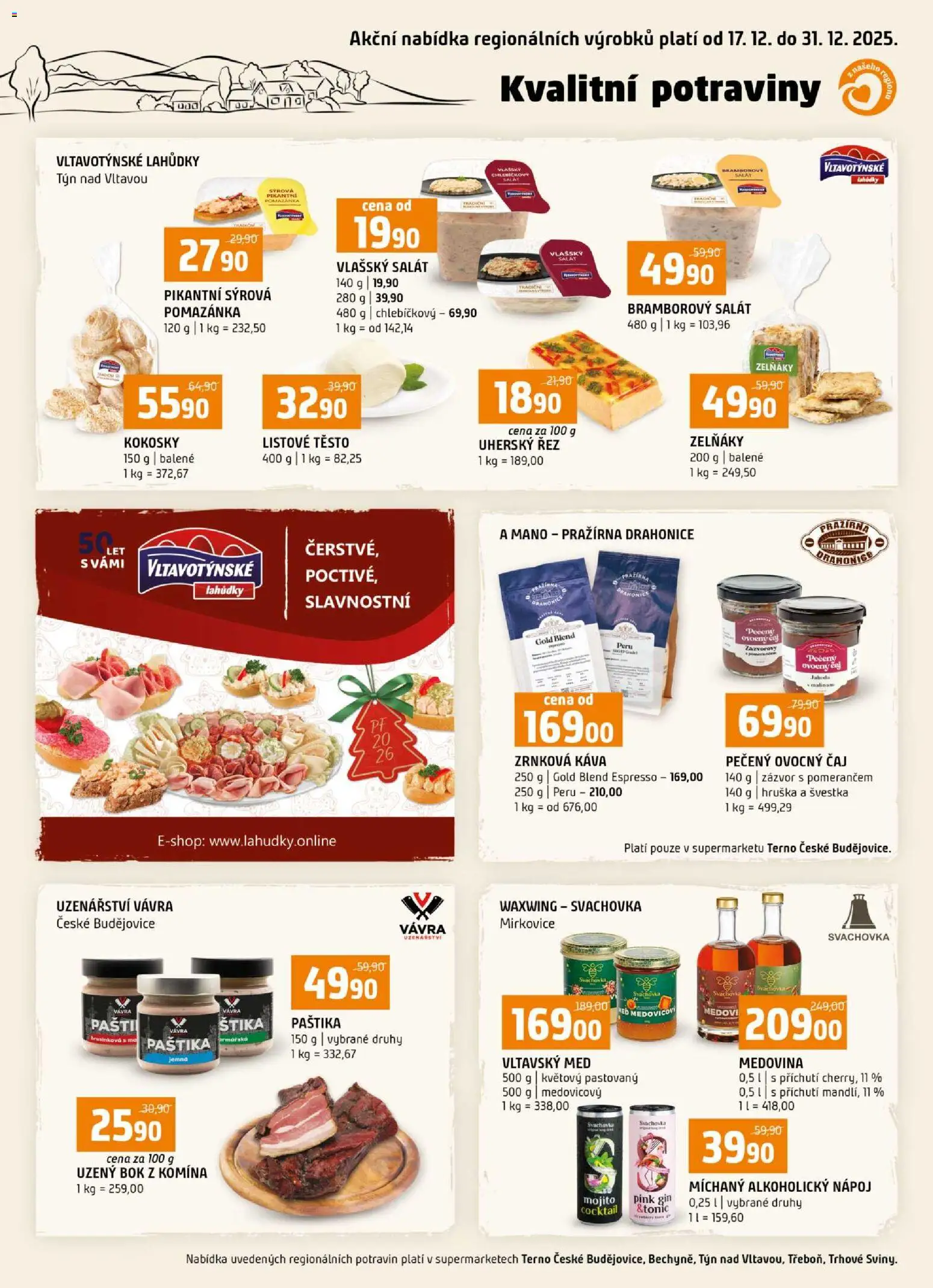 Terno leták - Kvalitní potraviny z našeho regionu - strana 1- platný od 17.12.2025