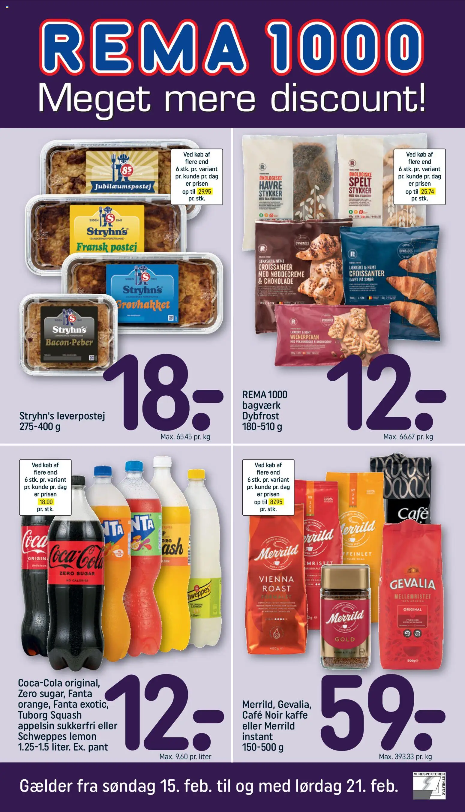 Rema 1000 - Tilbudsavis - side 1- gyldig fra 14/02/2026