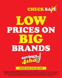 Preview Check Save Big brands, big value valid from 16/07/2025
