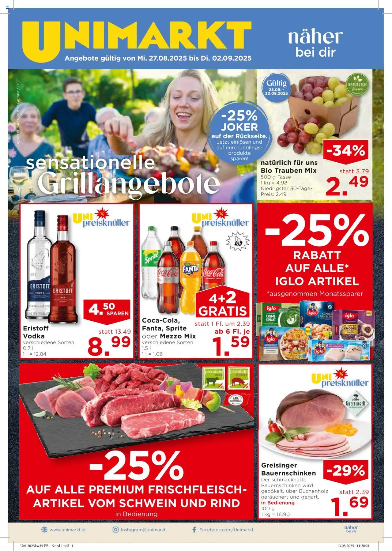 Unimarkt Ost - Seite 1- gültig ab 27.08.2025