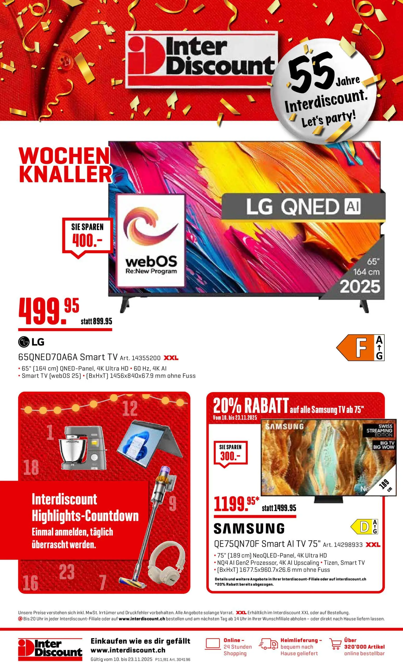 Interdiscount Aktionen - Seite 1- gültig ab 10.11.2025