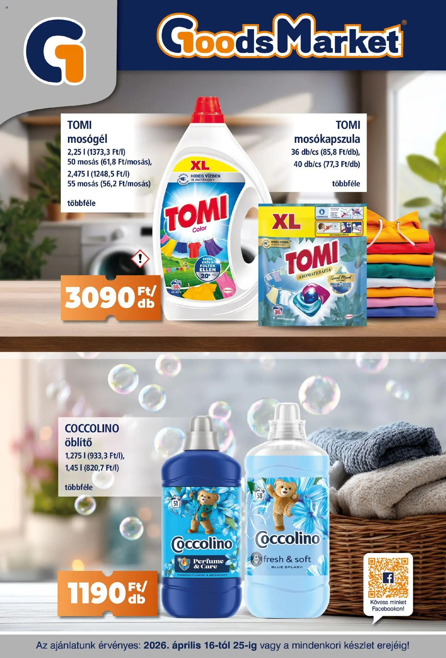 Goods Market akciós újság - 1oldal - érvényes 2026.04.16.-tól