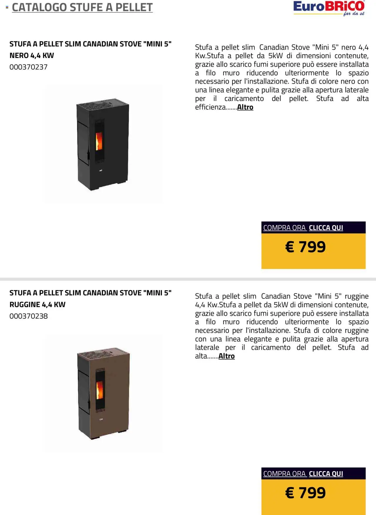 Eurobrico Stufe a Pellet catalogo - pagina 14 - valido dal 23/07/2025