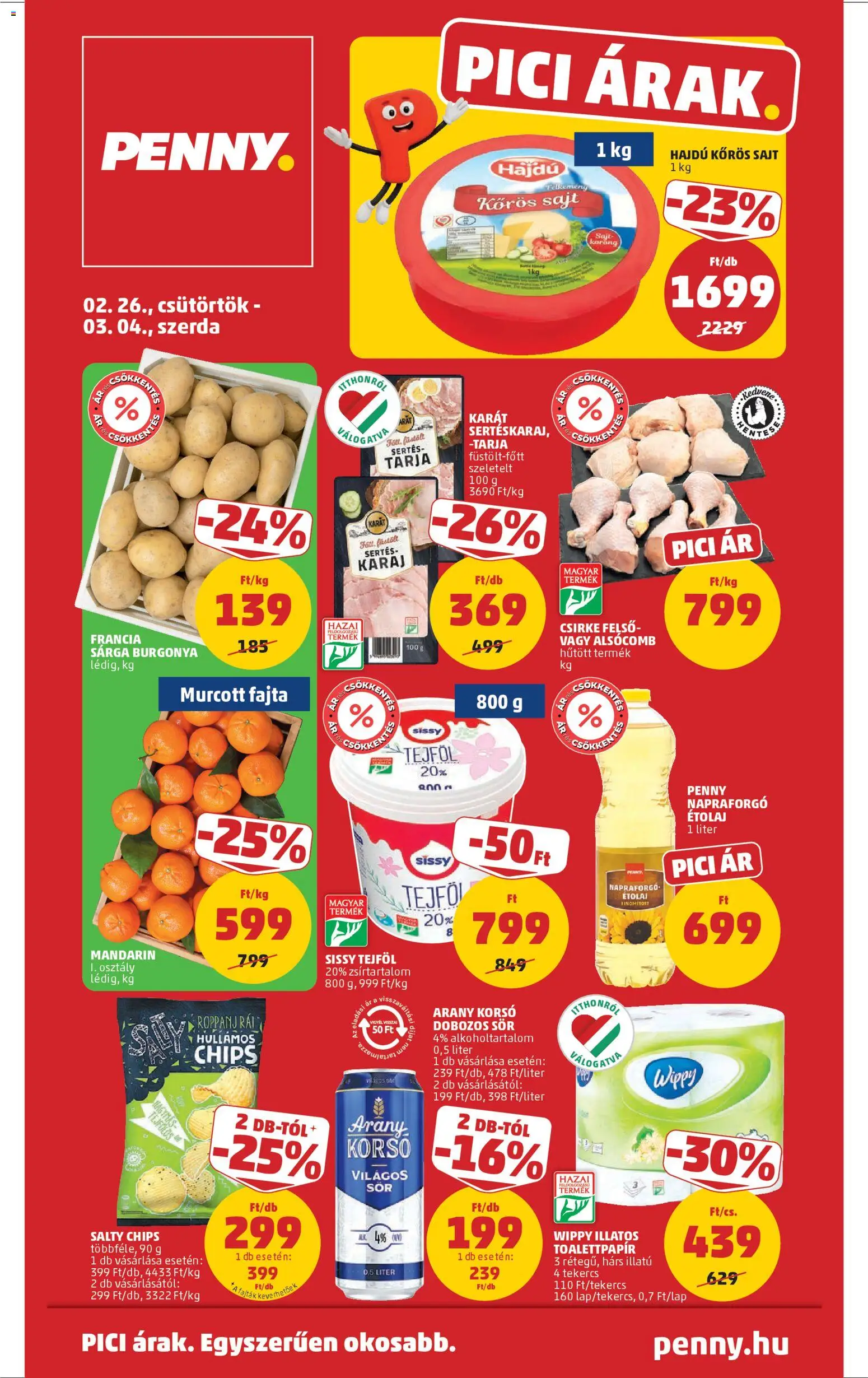 PENNY Akciós újság - 1oldal - érvényes 2026.02.26.-tól