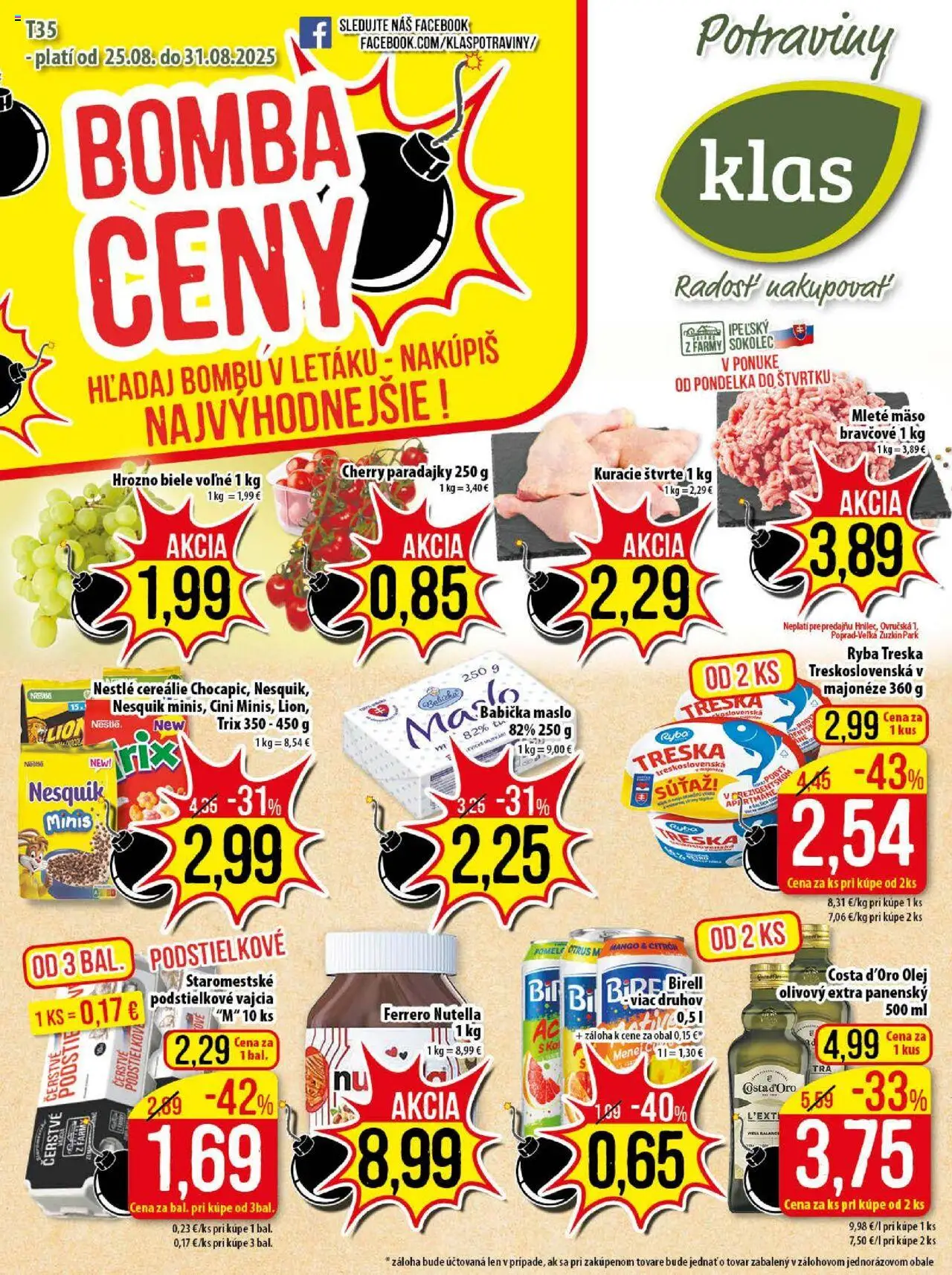 Klas leták - strana 1- platný od 25.08.2025