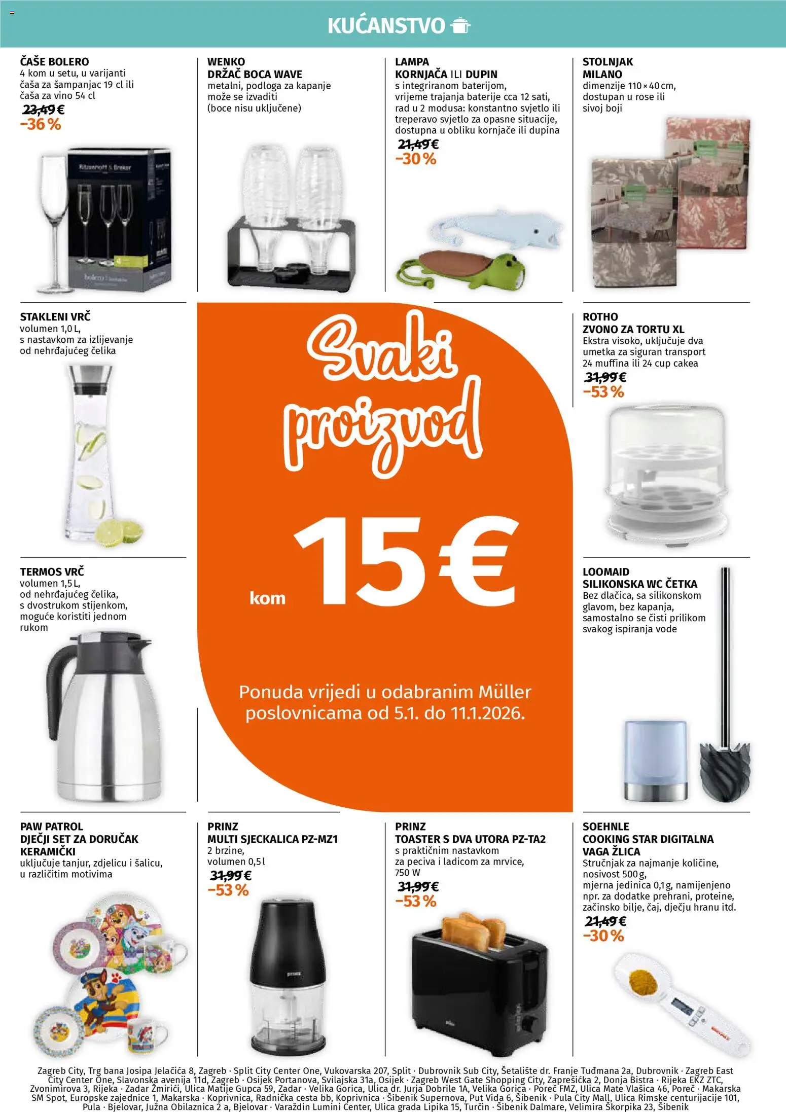 Müller - Ponuda odjela kućanstva - stranica 1- važeći od 05.01.2025