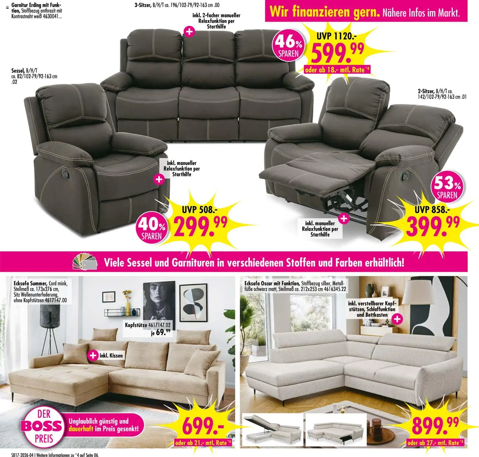 SB Möbel Boss Prospekt 	 - Seite 4 - gültig ab 18.04.2026