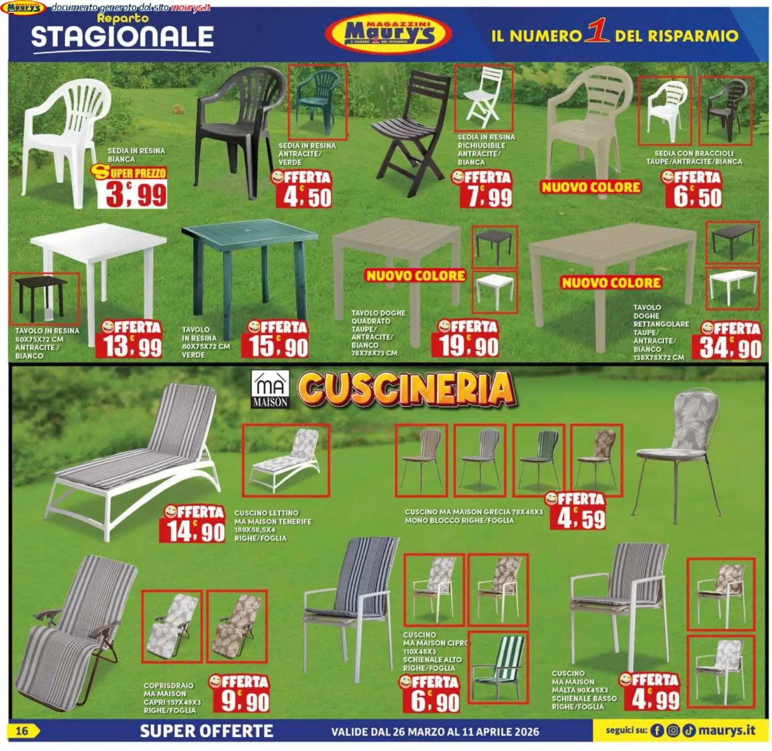 Maury's volantino - pagina 16 - valido dal 26/03/2026
