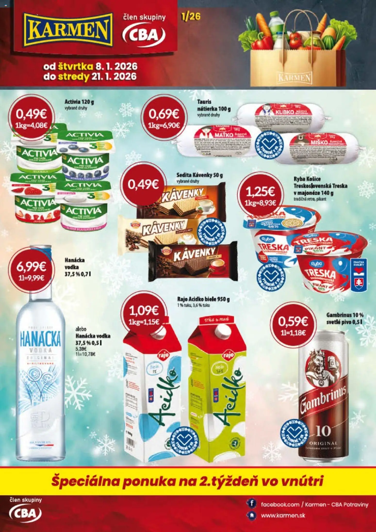 KARMEN CBA leták - strana 1- platný od 08.01.2026