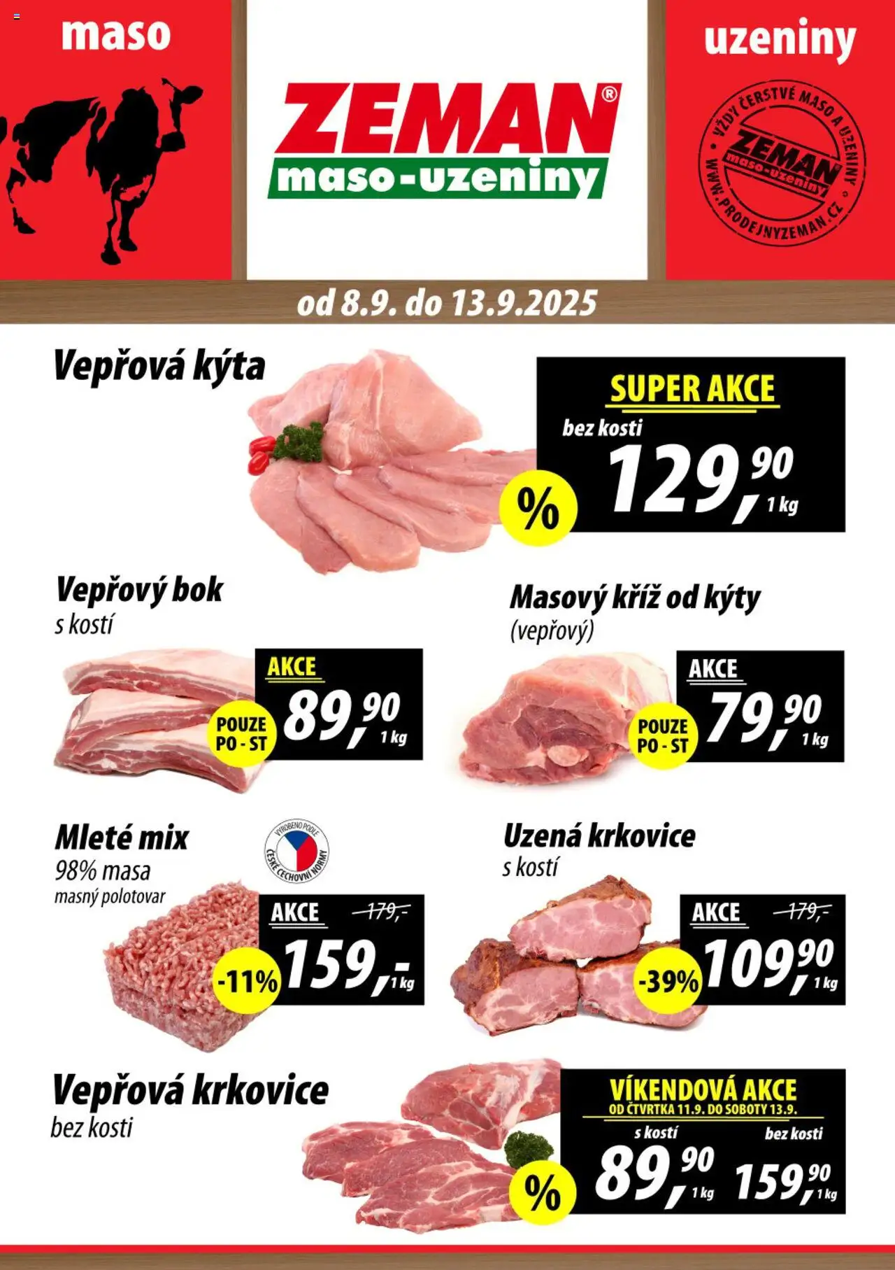 Prodejny Zeman leták - strana 1- platný od 08.09.2025