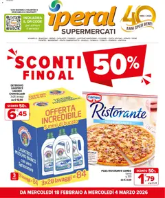Anteprima Volantino Iperal	 valida dal 18/02/2026