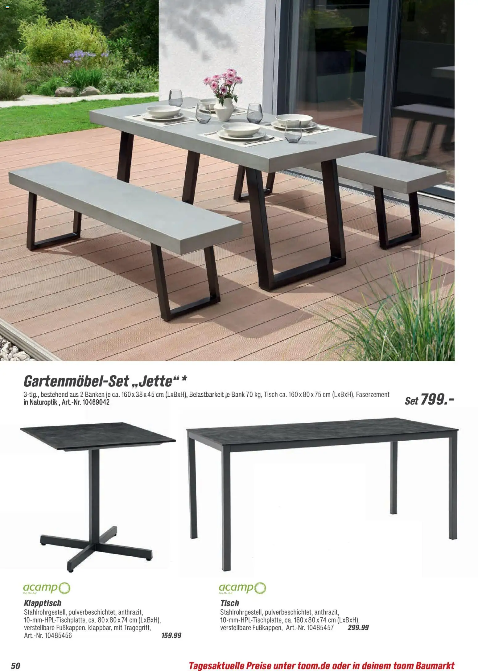 Toom Baumarkt  Gartenmöbel & Solar-Leuchten 2026 - Seite 50 - gültig ab 01.01.2026